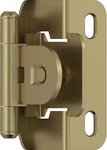 (4) Amerock Kitchen Cabinet Hinge 1/2 13MM Overlay Single Demountable Golden. Fixed Price $14.99.