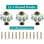 Vintage Ceramic Drawer Pulls - Leaf Design 12PCS. Fixed Price $24.79.
