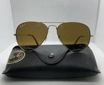 Ray-ban 58MM Aviator Classic Gold Sunglasses Brown Polarized. Fixed Price $54.99.