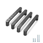 Black Round 5 10 Pcs Wooden Drawer Pulls Handle For Cabinets Kitchen.... Fixed Price $72.38.