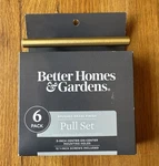 New Better Homes & Garden 6 Pack Brushed Brass Finish Pull Set Warm Tones. Fixed Price $15.00.