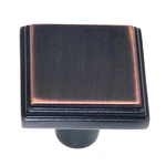 Amerock Manor Oil Rubbed Bronze 1" Square Cabinet Knob BP26117-ORB. Fixed Price $5.00.