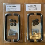 Ikea Bagganas Black 143 Mm (5 5/8 ") Cabinet Pull Pack Of 2 (4 Handles). Fixed Price $10.00.