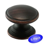 *5 Pack* Cosmas Cabinet Hardware Oil Rubbed Bronze Knobs #4702ORB. Fixed Price $10.40.