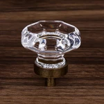 Hiemey Vintage Glass Crystal Dresser Cabinet Knobs 4 Pieces, Antique Brass. Fixed Price $24.99.