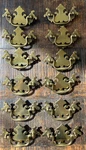 12 Keeler Brass Co. Chippendale Style Drop Bail Drawer Pulls N19356 3" W/screws. Fixed Price $40.00.