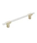 Amerock Urbanite Collection Gold & White Contemporary Modern Cabinet Pull 160MM. Fixed Price $19.95.