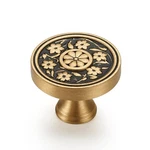 Brushed Brass Cabinet Knobs Modern Carved Bathroom Closet Kitchen Handles Rou.... Fixed Price $21.91.