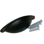 Allen + Roth Black Cabinet Cup Pull Knob Drawer Handle 2.5" Center 4" Length. Fixed Price $9.59.