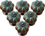 Cabinet Knobs 6 Pack Glazed Ceramic With Pumpkin Shape For Decor Door Pull. Fixed Price $18.65.