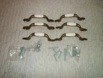 (6) Brainerd 3" Ceramic Insert Spoon Foot Cabinet Handles. Fixed Price $19.99.