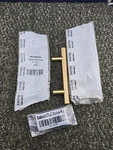 (qty 5) Emtek 86358US4 3" Center-to-center Solid Brass Cabinet Bar Pulls 5" Oal. Fixed Price $77.07.