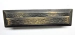 Amerock 185 Hammered Japanned Bronze Drawer Pull Handle Backplate 3" Centers Mcm. Fixed Price $7.90.