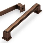 10 Pack 5 INCH(128MM) Hole Center Antique Brass Modern Cabinet Pulls Kitchen .... Fixed Price $55.76.