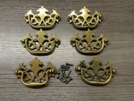 6 Vintage Kbc Keeler Chippendale Style Cabinet Brass Drawer Pulls N-4381 (33). Fixed Price $29.00.
