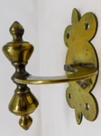 Unique Brass Door Handle X 3-7/8" Large, Solid, Unusual #522 Ooak Antique. Fixed Price $149.50.