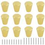 Uenhoy 12 Pack Polished Gold Cabinet Knobs, Drawer Cone Shaped So.... Fixed Price $18.54.