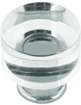 New Hickory Hardware Crysacrylic With Chrome Midway Knob, 1-1/4" Diameter. Fixed Price $12.15.