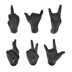 Zeckos Set Of 6 Black Cast Iron Hand Cabinet 2.25 X 1.75 Inch,. Fixed Price $46.99.