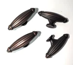 Set Of 4 T-knob Drawer Cabinet Pulls 1/2" Wide Color Is Oil Rubbed Bronze. Fixed Price $11.60.