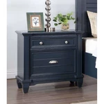 Nightstand Nickel Round Knobs Cup Pull Ball Bearing Glide Slate Blue Finish. Fixed Price $470.00.