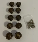 10 - BP53017 Hammered Weathered Rustic Brass 1/4" Cabinet Knob Pull Amerock. Fixed Price $12.00.