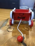 Steiff Wooden Pull Toy Wagon With Panda Design. Fixed Price $50.00.