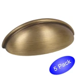 *5 Pack* Cosmas Cabinet Hardware Brushed Antique Brass Cup Handle Pull #783BAB. Fixed Price $12.05.