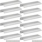 Set Of 12 Qjaiune Aluminum Back Mount Finger Edge Pull 150MM/5.9". Fixed Price $15.00.
