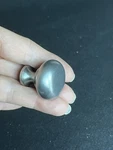 Omnia Industry Round Mushroom Closet Cabinet Drawer Door Knobs Silver Tone Base. Fixed Price $5.00.
