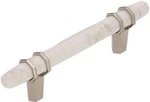 Amerock BP36648MWPN 3-3/4" 96 Mm Drawer Handle Pull Marble White/polished Nickel. Fixed Price $19.95.