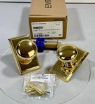 Emtek 8121PUS3NL Providence Passage Door Knob Set In Unlacquered Brass. Fixed Price $109.20.