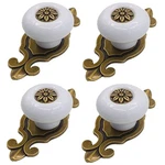 Retro Ceramic Cabinet Knobs, 4 Pack Vintage Antique Drawer With Backp.... Fixed Price $20.72.