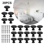 20 Pack Matte Black Kitchen Cabinet Knobs Round Drawer Pulls Stainless Steel. Fixed Price $9.92.