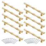 10PCS Cabinet Handles Hole Centers 3-3/4", Bamboo Shape Kitchen Cupboard Dres.... Fixed Price $42.92.