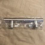 New Set Nickel Cabinet Pulls Silver Tone Box Of 20 5 Inches 3 Hole. Fixed Price $18.00.