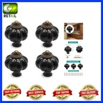 Artistic Pumpkin Shaped Black Ceramic Knobs - Perfect For Wardrobes & Drawers. Fixed Price $12.95.