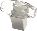 Franklin Brass P40857K-SN 1/2" Cut Glass & Satin Nickel Oval Cabinet Knob Pk. Fixed Price $16.65.
