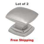 Lot Of Hickory Hardware 1.5" Square Cabinet Knob Satin Nickel P2163-SN. Fixed Price $14.95.