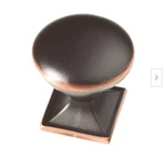 Brainerd 1-1/4" Round Knob Square Base Bronze W/copper Highlights Lot Of 8. Fixed Price $16.00.