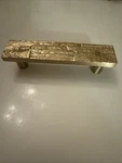 Signature Hardware 3-3/4" Brick Pattern Brass Cabinet Pull Satin 445431. Fixed Price $11.00.