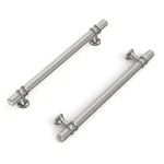 Coinkoly 10 Pack 7" Brushed Nickel Knurled Cabinet Handles Satin Drawer. Fixed Price $94.23.