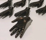Hobby Lobby Antique Bronze Hand Palm Metal Knob Drawer Pulls Set Of 7 Solid. Fixed Price $40.00.
