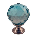 33735 - Set Of Three Liberty 3/16" Faceted Crystal Knob Chrome W/ Cerulean Glass. Fixed Price $29.99.
