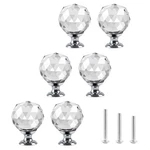 Crystal Cabinet Knobs 6 Pack Ball-shape Diamond Drawer Clear Gla.... Fixed Price $15.50.