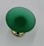 Set Of 10 Emerald Green Laurey Deco Cone Cabinet Knob 1-3/8 Package Vtg. Fixed Price $46.40.