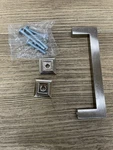 Lot Of 7 Rusticware 994SN Modern 4" Center Square Handle Pull/backplates -read-. Fixed Price $22.49.