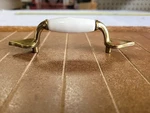 Belwith English Cozy Brass White 3" Ctr Cabinet Arch Pull Handle P338-LAD. Fixed Price $6.05.