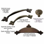 Hickory Spanish Gothic Dark Antique Copper Cabinet Knob Handle Pulls. Fixed Price $10.99.