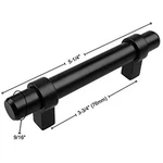 6X Gliderite 3-INCH Matte Black Euro Style Solid Cabinet Drawer Bar Pulls. Fixed Price $22.50.